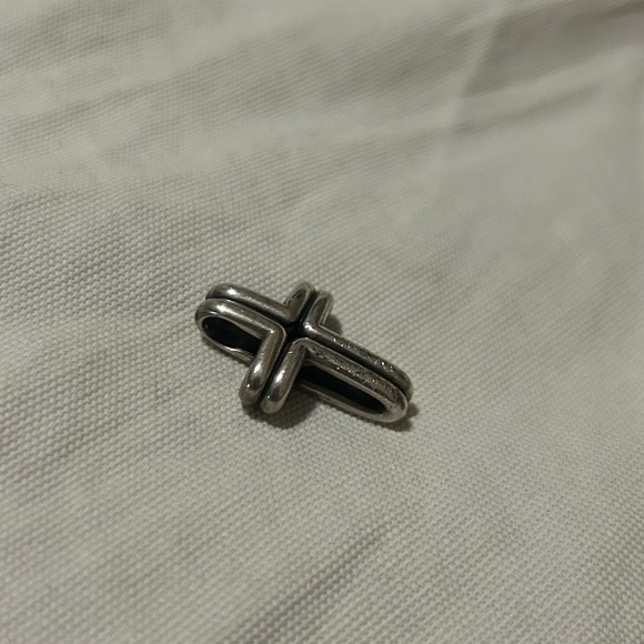 Retired Rare James Avery 3D Rounded Unisex Cross Slide Pendant 11.3gr - Picture 3 of 6